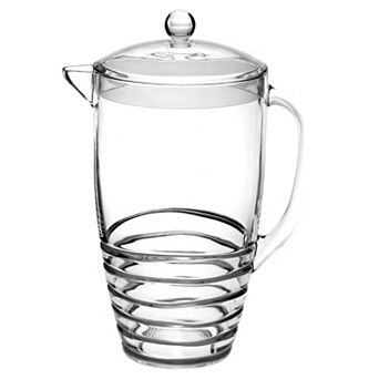 2.5-qt Plastic Juice Water Pitcher with Lid and Spout BPA Free