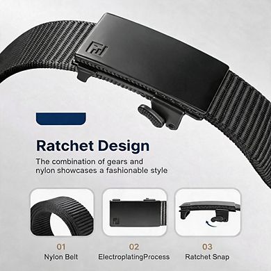 Adjustable Nylon Ratchet Tactical Belt For Multi-Scene Daily Use