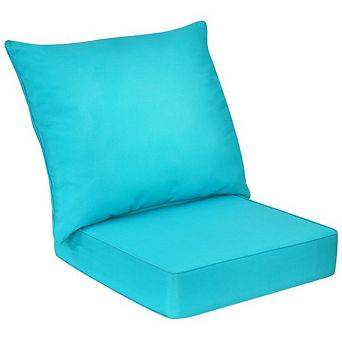 Deep Seat Chair Cushion Pads Set with Rope Belts (Indoor and Outdoor Use)