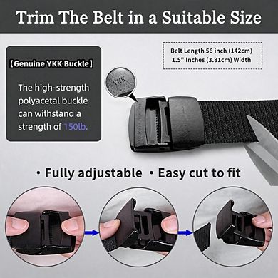 TSA Safe Military Nylon Web Belt For Outdoor Use