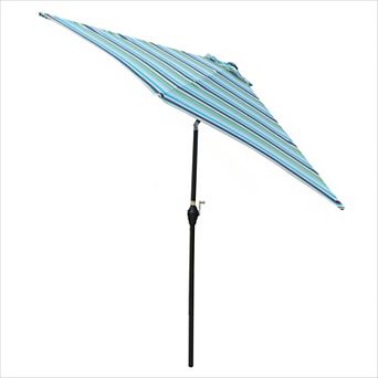 KWPZQEB 9FT Outdoor Patio Umbrella with 6 Sturdy Steel Ribs & Convenient Hand Crank Mechanism