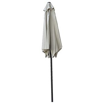 KWPZQEB 9FT Outdoor Patio Umbrella with 6 Sturdy Steel Ribs & Convenient Hand Crank Mechanism