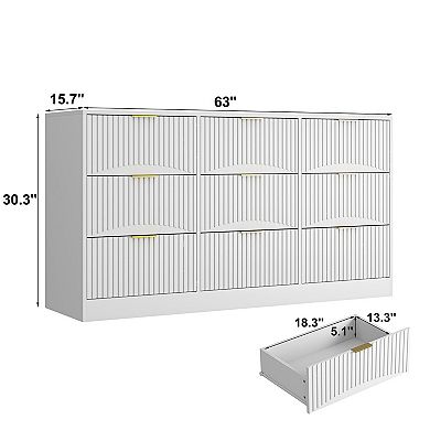 KTMBDW 9 Drawer Dresser for Bedroom