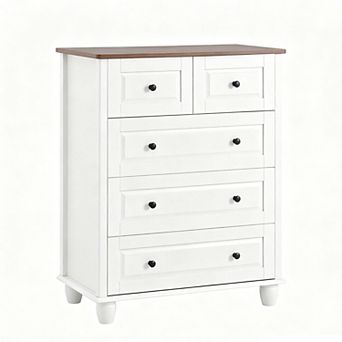 KTMBDW 5 Drawer Dresser for Bedroom, 36.7" Tall Modern Chest of Drawers with Metal Handles