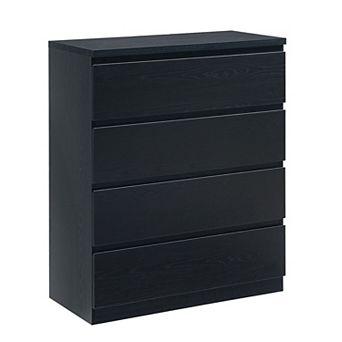 KTMBDW 4 Drawer Dresser for Bedroom, 38" Tall Modern Chest of Drawers with Handle-Free Design