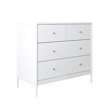 KTMBDW 4 Drawer Dresser for Bedroom, White