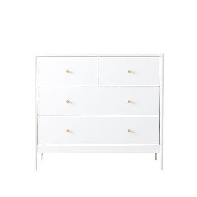 KTMBDW 4 Drawer Dresser for Bedroom, White