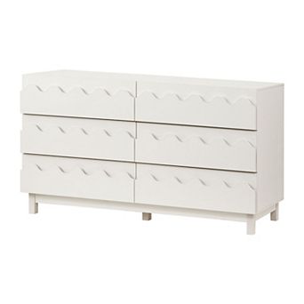 KTMBDW 6 Drawer Double Dresser, Modern Chest of Drawers with Wide Storage for Bedroom, Living Room