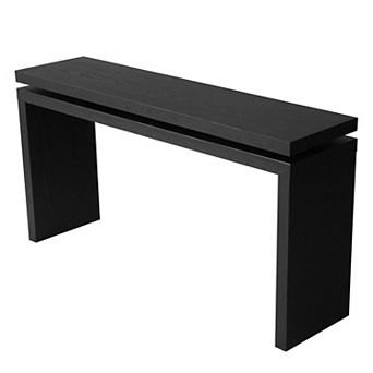 KTMBDW 60'' Farmhouse Console Table, Wooden Entryway Table with Double Board Suspension Design