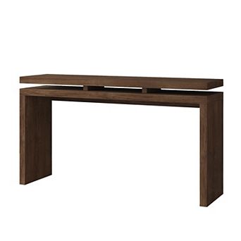 KTMBDW 60'' Farmhouse Console Table, Wooden Entryway Table with Double Board Suspension Design