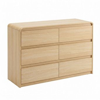KTMBDW 6 Dresser for Bedroom, Modern 6 Drawer Dresser with Spacious Countertop