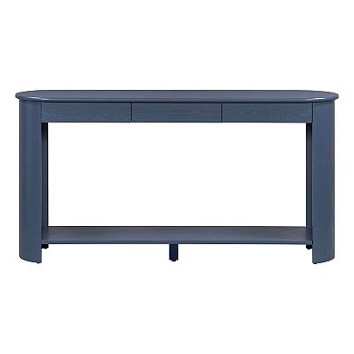 KTMBDW 59.8'' Modern Console Table with 3 Drawers and Shelf for Living Room, Hallway
