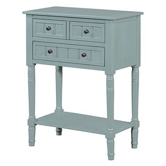 KTMBDW Console Table with 3 Drawers for Entryway, Sofa Table with Bottom Shelf for Living Room