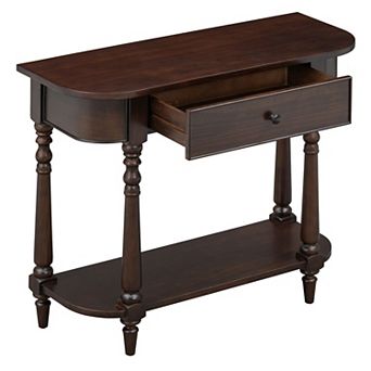 KTMBDW Narrow Console Table with Drawer and Open Shelf, Accent Sofa Table, Entryway Table