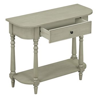 KTMBDW Narrow Console Table with Drawer and Open Shelf, Accent Sofa Table, Entryway Table