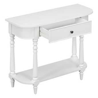 KTMBDW Narrow Console Table with Drawer and Open Shelf, Accent Sofa Table, Entryway Table