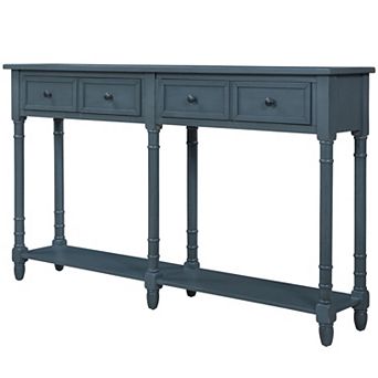 KTMBDW Console Table with 2 Drawers and Open Storage Shelf, Entryway Sofa Table for Living Room