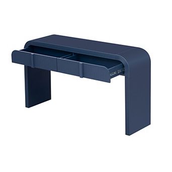 KTMBDW Modern Console Table with 2 Storage Drawers, Fluted Entryway Table for Hallway Living Room