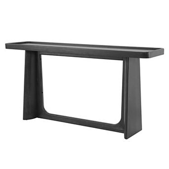 KTMBDW Farmhouse Console Table with Tray Top Design, Solid Wood Frame for Entryway, Living Room