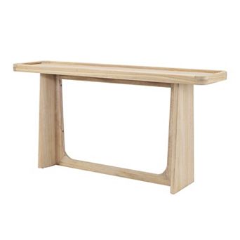 KTMBDW Farmhouse Console Table with Tray Top Design, Solid Wood Frame for Entryway, Living Room