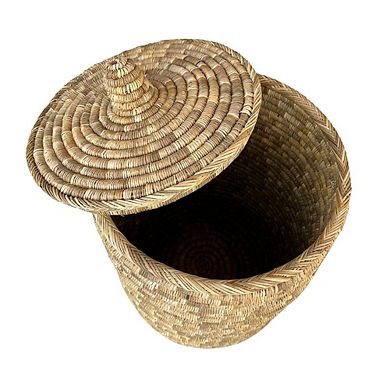 Storage Basket Woven Palm Leaf