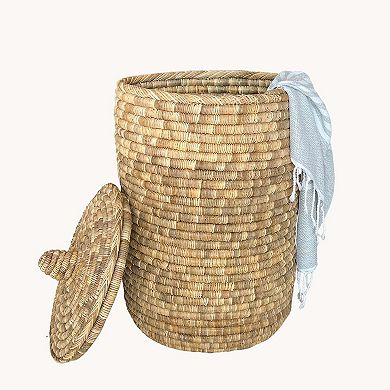 Storage Basket Woven Palm Leaf