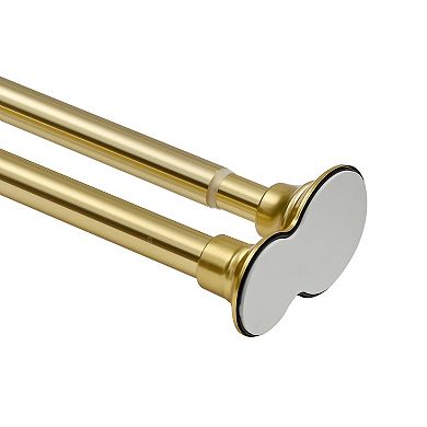 Utopia Alley Adjustable 72-Inch Rust-proof Aluminum Double Shower Curtain Rods, No Drilling