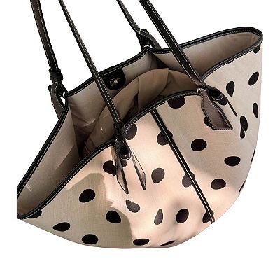 Women’s Linen Tote Bag Magnetic Snap Closure for Everyday Use