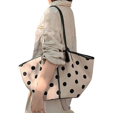 Women’s Linen Tote Bag Magnetic Snap Closure for Everyday Use