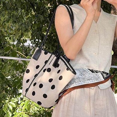 Women’s Linen Tote Bag Magnetic Snap Closure for Everyday Use