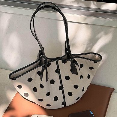 Women’s Linen Tote Bag Magnetic Snap Closure for Everyday Use