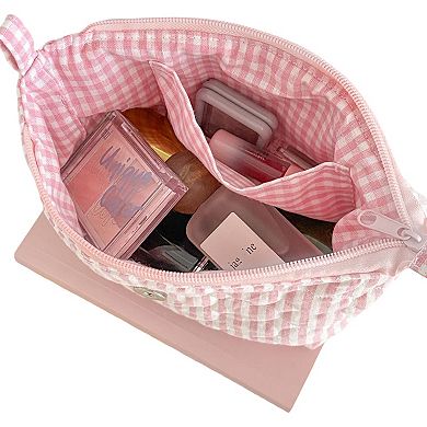 Women's Cotton Crossbody Bag with Zipper Closure and Interior Pocket