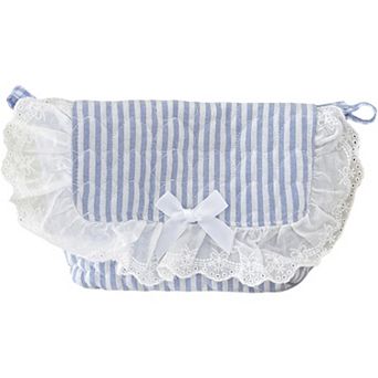 Women's Cotton Crossbody Bag with Zipper Closure and Interior Pocket