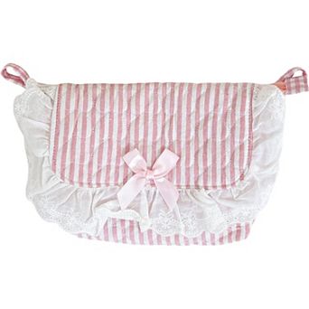 Women's Cotton Crossbody Bag with Zipper Closure and Interior Pocket
