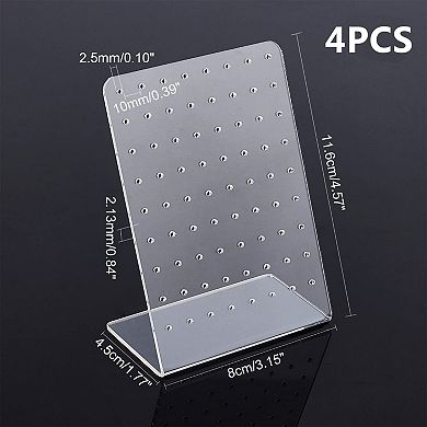 Splendid Frame 4 Pack 72 Holes Acrylic Earring Holder Organizer