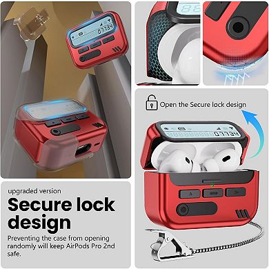 (with Safety Lock) Cases Compatible with AirPods Pro 2nd Generation Case Cover with Cleaner Kit