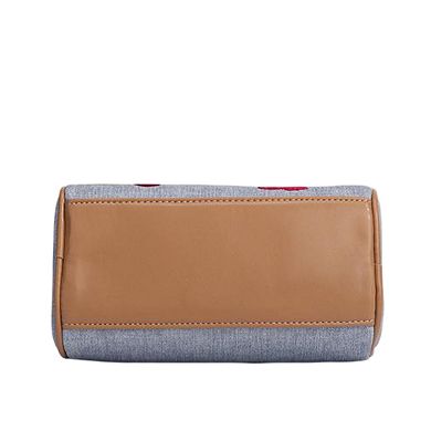 Women's Denim Cherry Boston Handbag with Top Handles