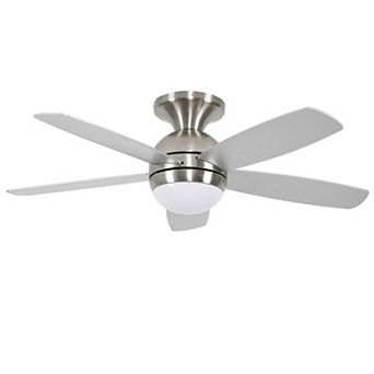 ZLAIQB 52" Flush Mount Ceiling Fan With Light DC Motor Remote Control Bedroom