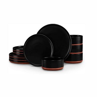 12 pc Stoneware Dinnerware Set for 4