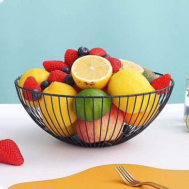 Round Stainless Steel Fruit Basket Bowl