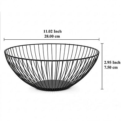 Round Stainless Steel Fruit Basket Bowl