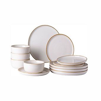 12 pc Stoneware Dinnerware Set for 4