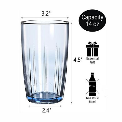 14oz Acrylic Drinking Tumblers Set of 6