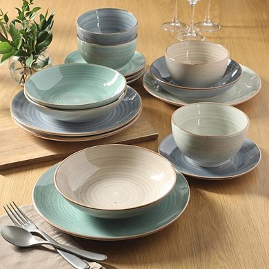 16 Piece Stoneware Dinnerware Set for 4