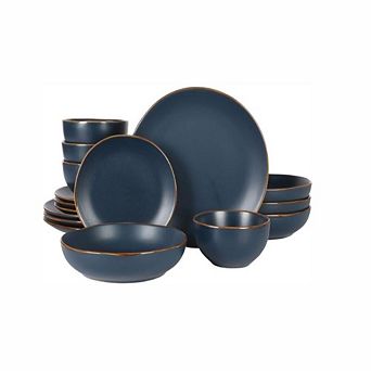 16 pc Stoneware Dinnerware Set for 4