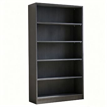 5 Shelf Wood Bookshelf - 60 Inch Tall Wide Manga & Bookcase, Bedroom & Living Room Library Bookcase