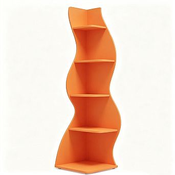 5 tier Wall Corner Storage Bookshelf , 70.47" Tall L-Shaped Display Stand, Plant Stand Organizer