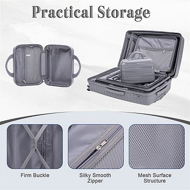 14"/20"/24"/28" 4 Pcs/Set PP Luggage - Spinner Wheels Carry On Suitcase, Pull Rod, Combination Lock