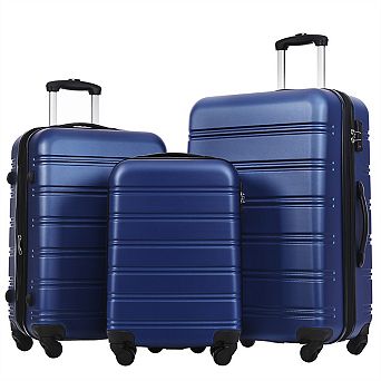 3 pc Expandable Luggage Set Hardside Spinner Suitcase - 20"/24"/28", 360° Spinner Wheels