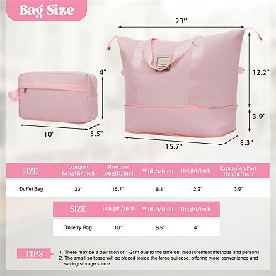 6 Piece Luggage Set - Lightweight Hardshell with Spinner, Lock, 14" Cosmetic Case, 20/24/28 "Luggage